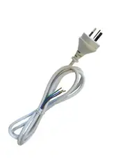 10 pcs of 3 Pin - 0.75mm Insulated Flex Plug and Lead Cable 250V 2M 2 Core and Earth