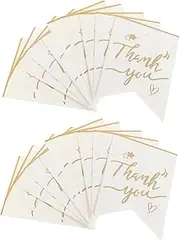 WOFASHPURET 100pcs Premium Thank You Tags Decorative Labels for Weddings Birthdays Showers and Special Occasions Durable Craft Present Tags for DIY Projects