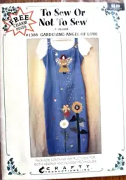 GARDENING ANGEL OF LOVE SEW OR NOT TO SEW APPLIQUE PATTERN UNCUT VINTAGE