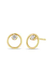 Zoë Chicco Diamond Circle Stud Earrings