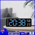 Large Digital Temperature Date Week Display Wall Clock (Whiteshell Blue Light) A