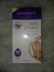 Maycreate Hair Remover Wax Strips 40 Strips 20 Double Sides Ready to Use
