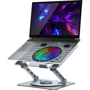 MBEAT STDS8GRY Rotating Laptop Stand With Cooling Fan Stage S8