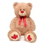 Giant Teddy Bear Large Stuffed Animals Plush Big Bear with Love Light Brown