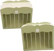 GALPADA 2pcs Rabbit Feeder Durable Plastic Frame Rack for Bunnies Pets Less Waste Feeder Box for Guinea Pigs Hamsters and More Easy to Clean and Refill
