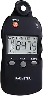 PAR Meter Lux Meter PPFD Sensor Full-Spectrum User-Friendly Record Function Indoor Outdoor Plant Light Meter Large LCD High Accuracy
