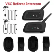 2 x Full Duplex Football Soccter Judge Referee Bluetooth Headset Intercom