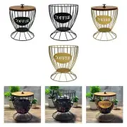 Coffee Pod Holder Rustic Coffee Capsule Storage Basket for Office Home Cafe