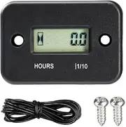 KAMESTORY IP68 Waterproof Hour Meter Totaliser, Digital LCD Inductive Time Accumulator for Gas Engine Lawn Mower Motorcycle Snowmobile Dirt Quad Bike