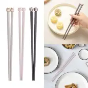 2 Pieces Kids Chopsticks Animal Tip for Beginners Cute Non Slip Reusable Utensil