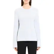 Theory Womens Blue Solid Wool Pullover Sweater M BHFO 1719