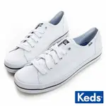 KEDS 中性基本綁帶休閒鞋-白色