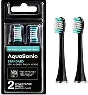 AquaSonic Black Series Replacement Brush Heads 2-Pack - Electric Toothbrush Replacement Brush Heads