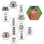 Cord Hole Stopper Spring Lock Toggle Single/Double Spherical Stop Ends For Bag