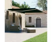 Freestanding Manual Retractable Awning 450x300 cm Anthracite Outdoor UV Resistant