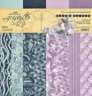 Graphic45 MAKE A SPLASH 12x12 PATTERN/SOLID PAPER PACK scrapbooking