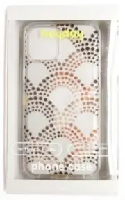 Heyday Phone Bumper Case for Apple iPhone 12 Pro Max - Gold Scallop Dot