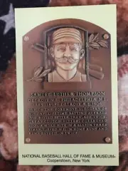 Sam Thompson Postcard- Baseball Hall of Fame Induction Plaque -Cooperstown Photo