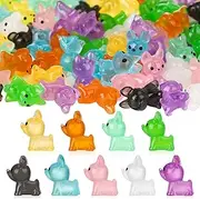 GGSTDDUP 90 Pcs Mini Resin Dogs - Cute Small Dog Figures, Glow in The Dark Crafts, Cake Decor, Tiny Home & Micro Landscape