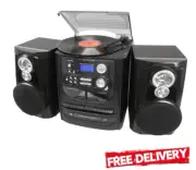 Hi-Fi Stereo System with Multi CD Player, Dual Cassette Tape Stereo Free Postage