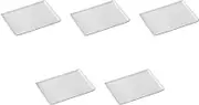 Set of 5, White Glazed Lattice, 8.3 inches (21 cm) x 5.7 x 1.1 inches (21 x 14.5 x 2.7 cm) | Setomonohonpo