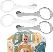 4 Pieces Baby Pull Up Rings, Baby Training Hand Ring for Nursery Beds, Crib Hanging Rings for Playpen Strollers, Stand Up Ring for Babies Walking Practice