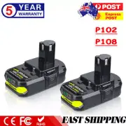 For P102 RYOBI 18V ONE PLUS 3.0Ah Lithium Battery RB18L25 RB18L50 P108 P104 P107