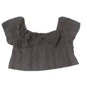 Torrid Y2K Babydoll Top Womens Size 3X Black Eyelet Keyhole Smocked Wench