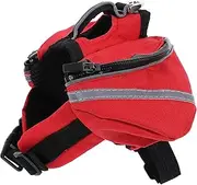 Generic Pet Dog Backpack Portable Outdoor Hound Pack for Hiking Camping Xs Breathable Design Side Pockets for Snacks Essentials Red