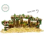 SAVANNASHOPS Dog Nativity Stable - Nativity Manger - Nativity Barn - Nativities