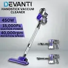 Devanti 450W Stick Vacuum Cleaner Handheld Corded Purple Lightweight Bagless
