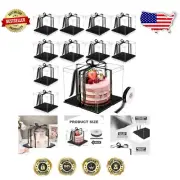 Durable 10 Pcs Clear Cake Boxes 12" x 12" x 10" - Perfect for Gifting & Events!