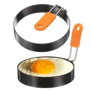 2Pcs Egg Rings 4" Nonstick Pancake Cooking Ring with Silicone Handle