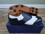 NEW RARE Footjoy 1857 Mens Golf Shoes Exclusive Classics WH/BLK Shield Tips 12D