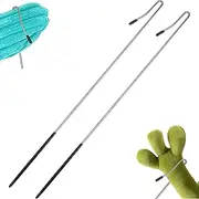 Amviner 16 Inches Puppets Arm Control 2pcs, Metal Rod Puppet Accessrioes