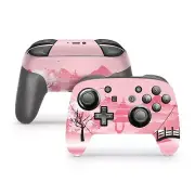 Nintendo Switch Pro Controller Skin Decal Sticker Sky Rose Light Color Oriental
