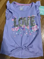 Cynthia Rowley girls sparkle Love Summer Shirt Size:4 NEW/NWT