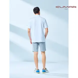 【CUMAR】男裝短袖立領拉鏈POLO衫/178214(吸濕排汗)