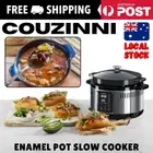 Couzinni 6.5L Searing Slow Cooker Digital Settings & Timer Safe Enamel Pot Cooks