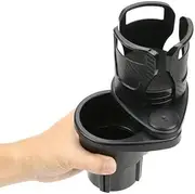 Adjustable 2in1 Car Seat Cup Holder Bottle Drink Coffee Storage Water Bottle