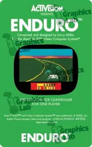 Replacement Game Cartridge Label - Enduro for Atari 2600