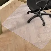 MARLOW Office Chair Mat for Carpet Rectangular, Anti-Slip Desk Chair Mat, PVC Carpet Protector, Large Floor Mat for Office Chairs, Gaming Chairs, Computer Chairs (120x90x0.2cm, Clear)