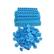1-100 Cattle Number Ear Tags 5x4cm Set Small Blue Pig Goat Livestock Label