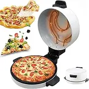 Electric Pizza Oven, 12 Inch Portable Pizza Maker, 2000w Indoor Pizza Oven, Double-Sided Nonstick Pizza Maker for Home, 220°C Rapid Heating, Table Top Pizza Oven,Arabic Bread Maker