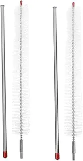 GAXIRE 2pcs Stainless Steel Washer Cleaner Brush with Detachable Long Handle for Efficient Cleaning of Washing Machines Dryers Refrigerators and Other Appliances