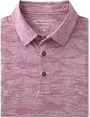 [Rouen] Polo Shirts for Men Moisture Wicking Quick Dry Lightweight Jacquard Performance Polo Shirts Casual Collared Golf Shirts