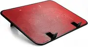 aptop Cooling Tray Notebook Cooler Dual Fan USB External Laptop Cooling Pad Slim Stand High Speed Silent Metal Panel Fan Laptop Cooler(Red)