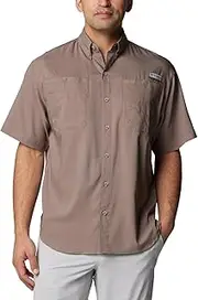 [Columbia] Men's Tamiami II Short Sleeve Shirt, Iron, XX-Large, Island Orange, XX-Large