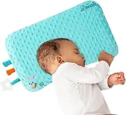 Baby Head Shaping Pillow - Soft Baby Head Support Cute Baby Pillow with Memories Foam | Crib Head Shaping Pillow, Baby Flat Head Pillow, Infant Head Support Pillow for Children Under 6 Years Old