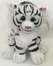 Toy Factory Snowflake Tiger Plush Stuffed Animal 2018 White Black Stripes 11in